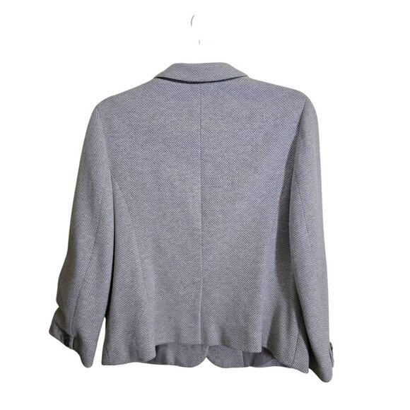 Talbots NWOT Neutral Gray Tweed 2 Button Blazer Career Office Spring Size 10p - Picture 2 of 6